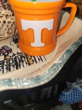 Orange VOLS Ceramic Mug with White 'T' Accent